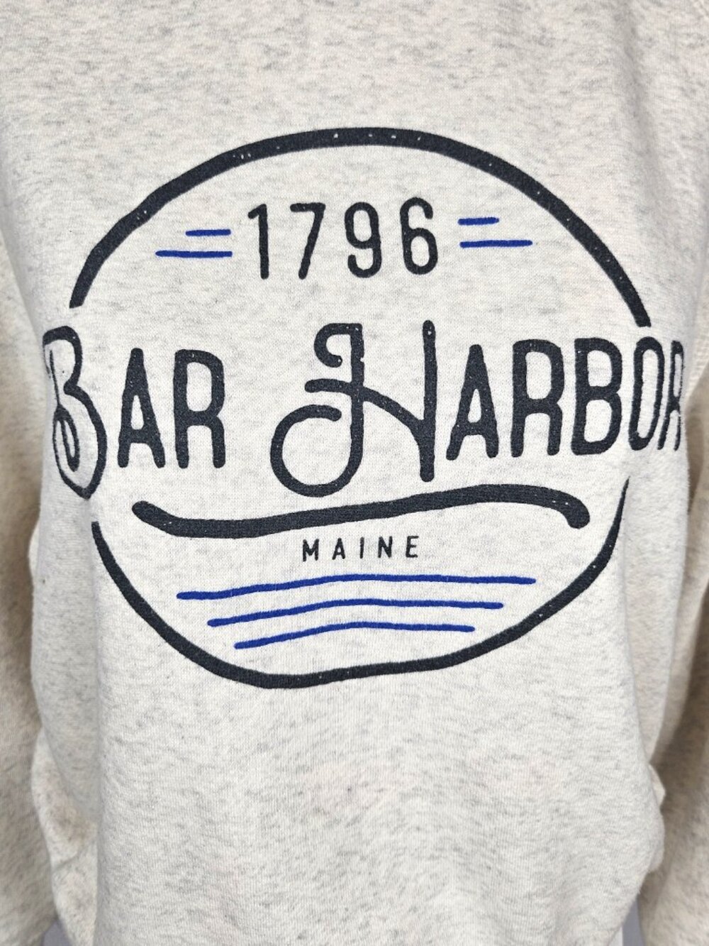 Gotkeys | Bar Harbor Maine Graphic Sweatshirt | Drawstring Hem | Gray | Size S - Picture 2 of 16